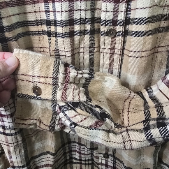 PacSun Men’s XL Multi-Color Plaid Flannel Button Down Shirt with Pockets - Picture 6 of 9